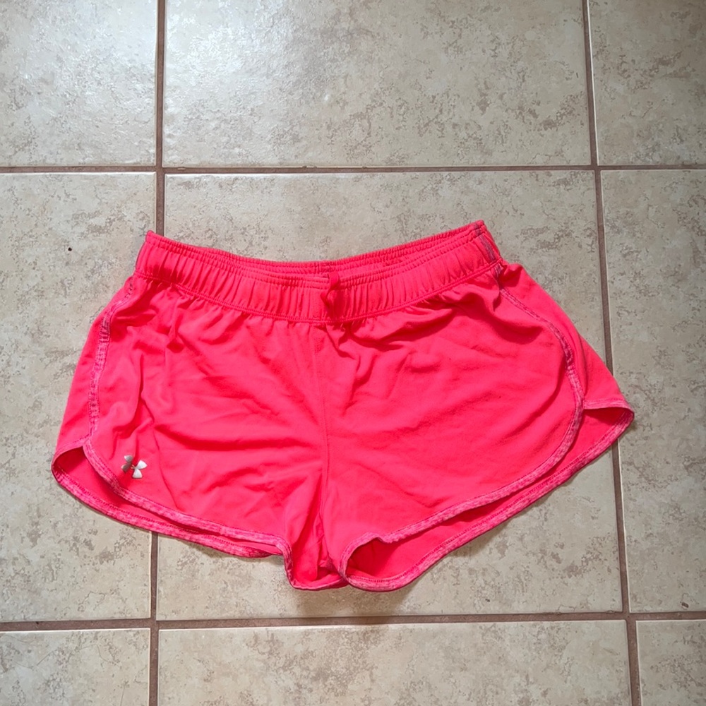 Hot pink under armor shorts size large